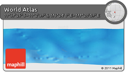 Physical Panoramic Map of the Area around 11° 20' 3" S, 176° 52' 30" E