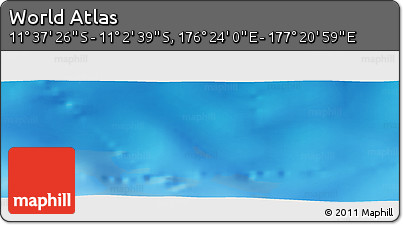 Physical Panoramic Map of the Area around 11° 20' 3" S, 176° 52' 30" E