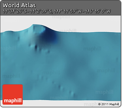 Satellite 3D Map of the Area around 11° 20' 3" S, 176° 43' 29" W