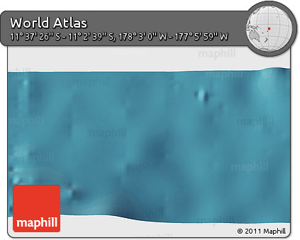 Satellite 3D Map of the Area around 11° 20' 3" S, 177° 34' 29" W