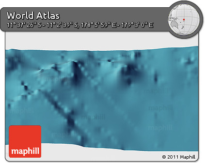 Satellite 3D Map of the Area around 11° 20' 3" S, 178° 34' 29" E
