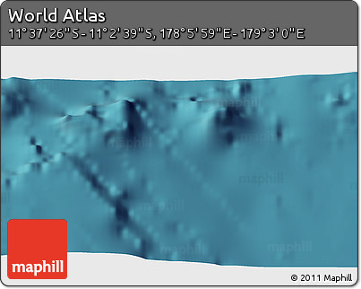 Satellite 3D Map of the Area around 11° 20' 3" S, 178° 34' 29" E