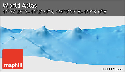 Physical Panoramic Map of the Area around 11° 20' 3" S, 178° 34' 29" E