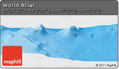 Physical Panoramic Map of the Area around 11° 20' 3" S, 178° 34' 29" E