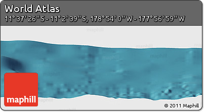 Satellite Panoramic Map of the Area around 11° 20' 3" S, 178° 25' 30" W