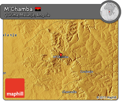 Physical 3D Map of M'Chamba