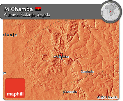 Political 3D Map of M'Chamba