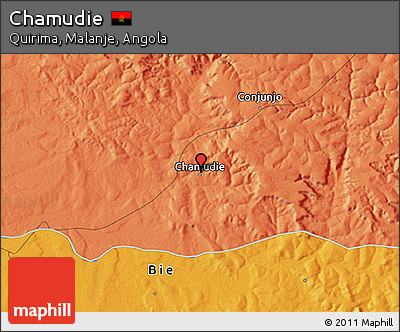 Political 3D Map of Chamudie