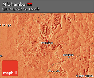 Political 3D Map of M'Chamba