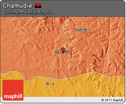 Political 3D Map of Chamudie