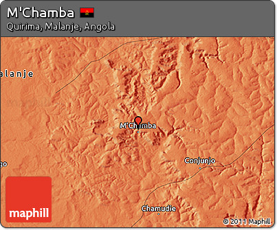 Political 3D Map of M'Chamba