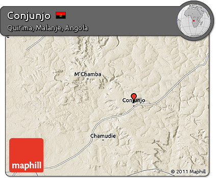 Shaded Relief 3D Map of Conjunjo
