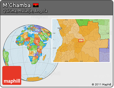 Political Location Map of M'Chamba