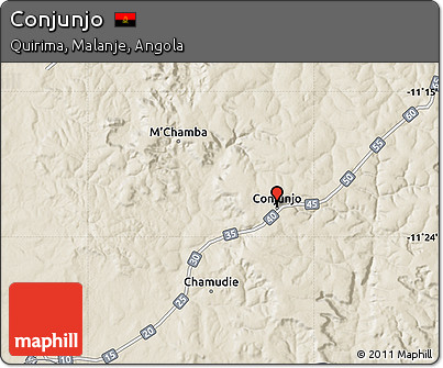 Shaded Relief Map of Conjunjo