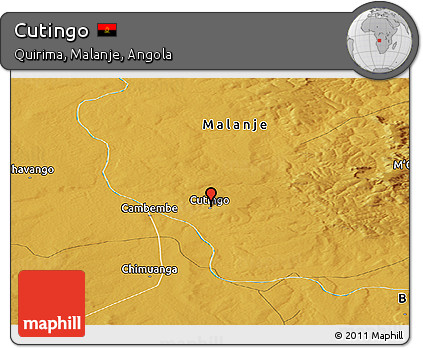Physical Panoramic Map of Cutingo