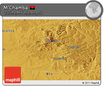 Physical Panoramic Map of M'Chamba
