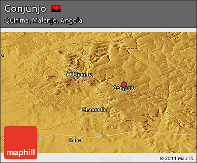 Physical Panoramic Map of Conjunjo