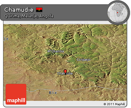Satellite Panoramic Map of Chamudie