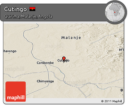Shaded Relief Panoramic Map of Cutingo
