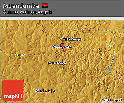 Physical 3D Map of Muandumba