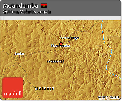 Physical 3D Map of Muandumba