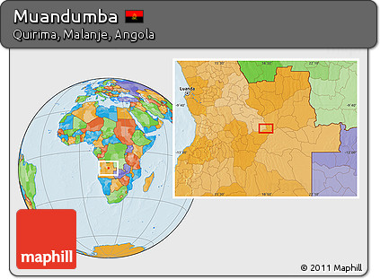 Political Location Map of Muandumba