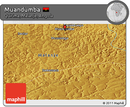 Physical Panoramic Map of Muandumba