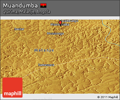 Physical Panoramic Map of Muandumba