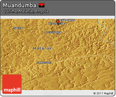 Physical Panoramic Map of Muandumba