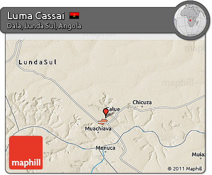 Shaded Relief 3D Map of Luma Cassai