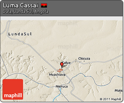 Shaded Relief 3D Map of Luma Cassai