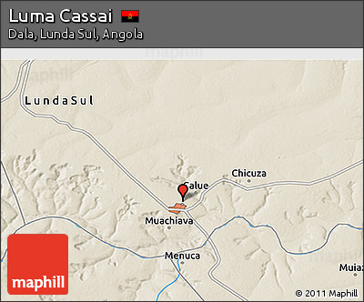 Shaded Relief 3D Map of Luma Cassai
