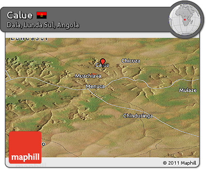Satellite Panoramic Map of Calue