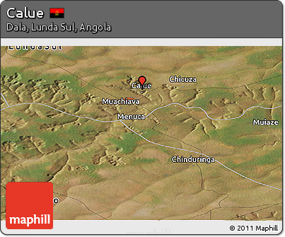 Satellite Panoramic Map of Calue