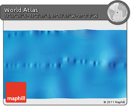 Physical 3D Map of the Area around 11° 20' 3" S, 19° 28' 30" W