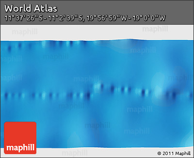 Physical 3D Map of the Area around 11° 20' 3" S, 19° 28' 30" W