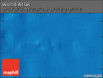 Physical Map of the Area around 11° 20' 3" S, 1° 46' 29" E