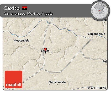 Shaded Relief 3D Map of Caxito