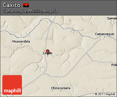 Shaded Relief 3D Map of Caxito