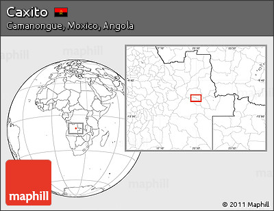 Blank Location Map of Caxito