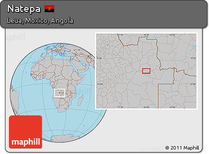 Gray Location Map of Natepa