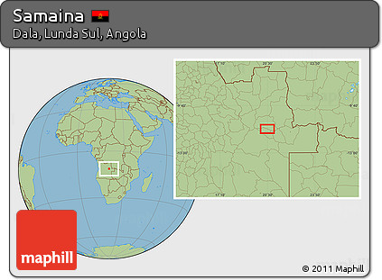 Savanna Style Location Map of Samaina