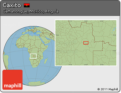 Savanna Style Location Map of Caxito
