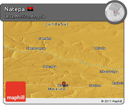 Physical Panoramic Map of Natepa