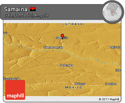 Physical Panoramic Map of Samaina