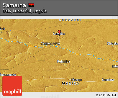 Physical Panoramic Map of Samaina