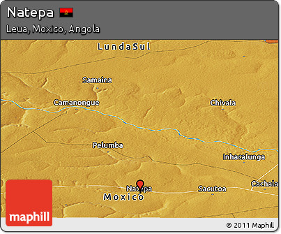 Physical Panoramic Map of Natepa