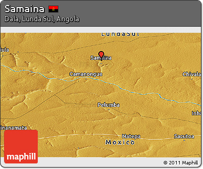 Physical Panoramic Map of Samaina