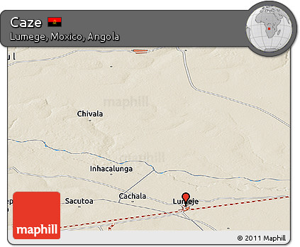 Shaded Relief Panoramic Map of Caze