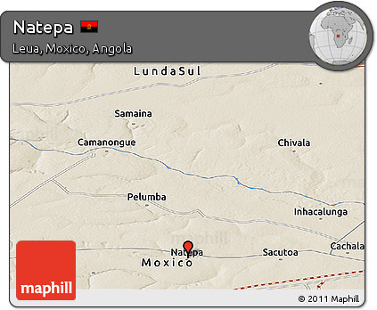 Shaded Relief Panoramic Map of Natepa